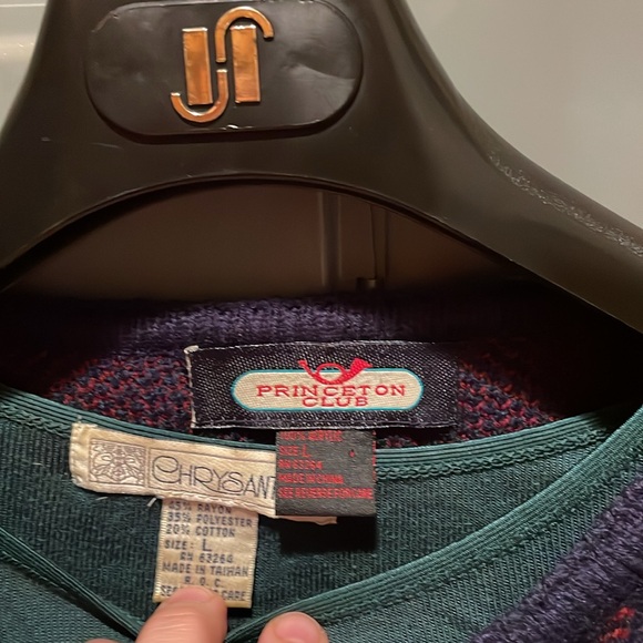 Vintage cardigan with green undershirt - Picture 3 of 5